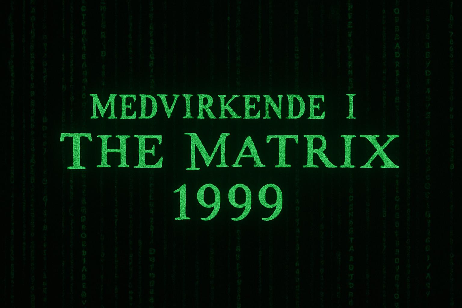 Medvirkende i The Matrix 1999