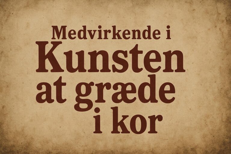 Medvirkende i Kunsten at græde i kor